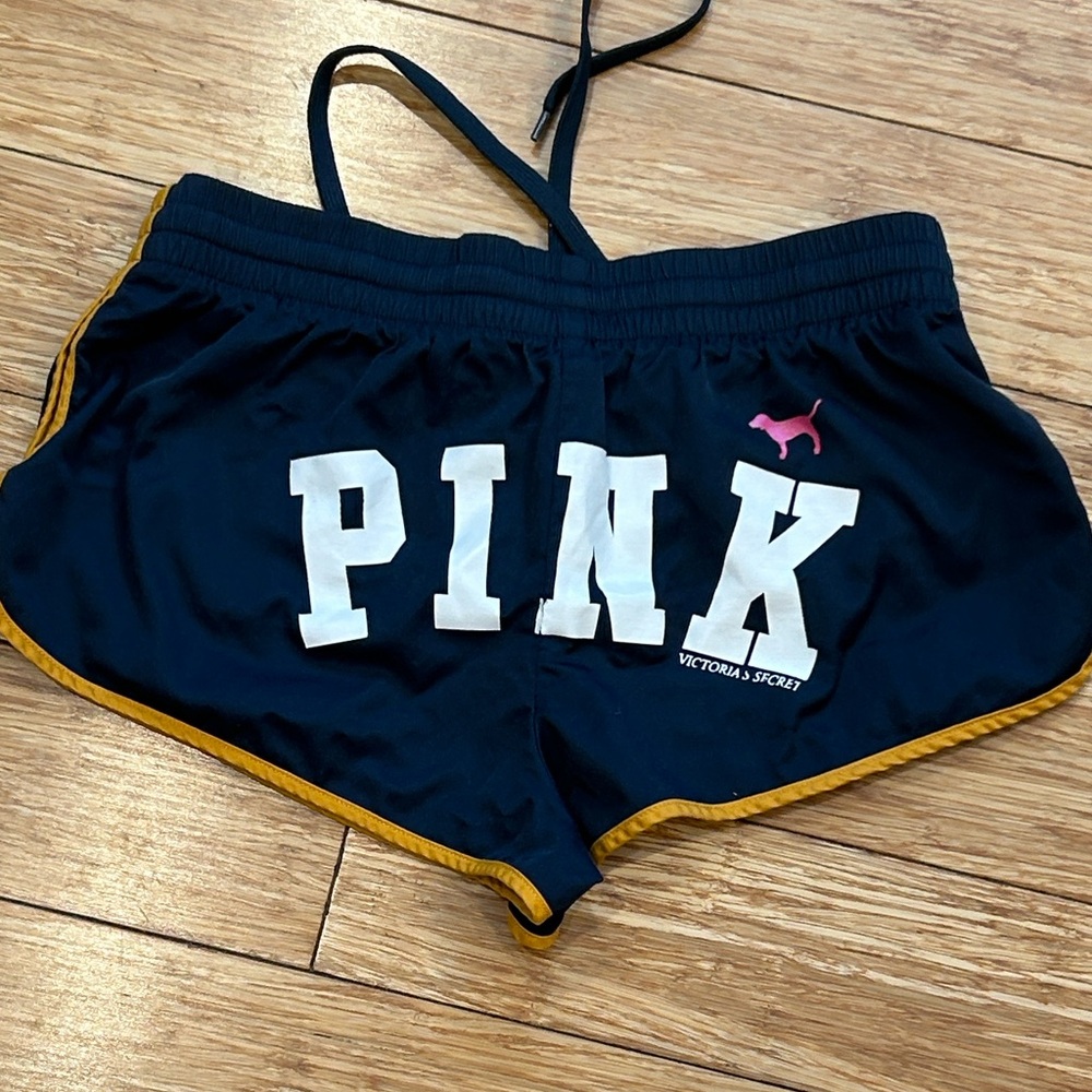 Victoria's Secret PINK Navy & Orange Y2K Mico Booty Shorts Athletic Shorts XS